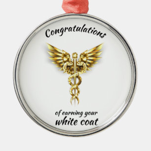 Ornement En Métal Cérémonie du manteau blanc Gold Médicale