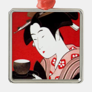 Ornement En Métal Cérémonie japonaise du thé de dame Art Imprimer