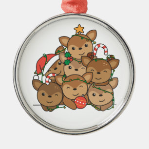 Ornement En Métal Cerf sapin de Noël Funny animal de Noël en céramiq