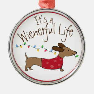 Ornement En Métal C'est un cadeau de Noël pour un Dachshund