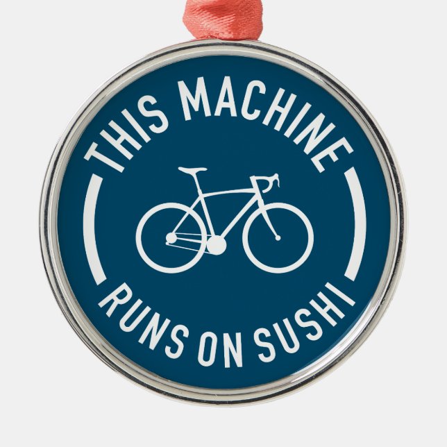 Ornement En Métal Cette Machine Fonctionne Sur Un Vélo Sushi (Devant)