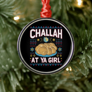 Ornement En Métal Challah À Ta Fille Drôle De Nourriture Hanukkah Ch