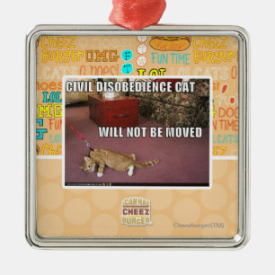 Ornement En Métal Chat de désobéissance civile