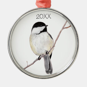 Ornement En Métal Chickadee