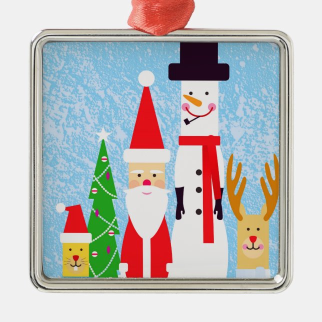 Ornement En Métal Chiffres de Noël (Devant)