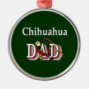 Ornement En Métal Chihuahua Dad