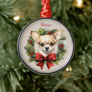 Ornement En Métal Chihuahua Noël Mémorial de race de chien domestiqu