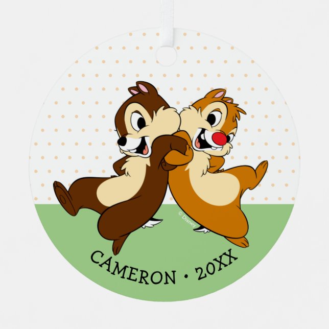 Ornement En Métal Chip 'n' Dale de Disney (Recto)
