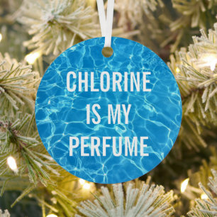 Ornement En Métal Chlorine Est Mon Parfum Piscine Typographique