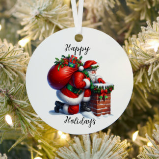 Ornement En Métal  Christmas Metal Circle Ornament