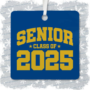 Ornement En Métal Classe de 2025 Lycée Graduation Senior 2025