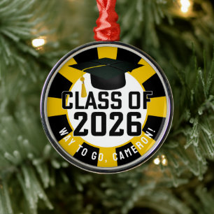 Ornement En Métal Classe Letterman de 2026 Graduation