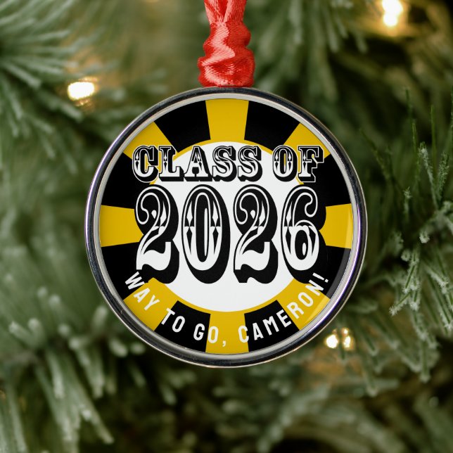 Ornement En Métal Classe Ouest de 2026 Graduation (Arbre)