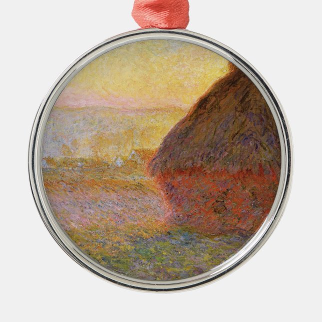 Ornement En Métal Claude Monet Impressionniste Peinture Graystaks I (Devant)