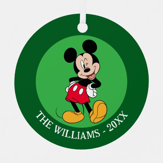 Ornement En Métal Clin d'œil de Mickey Mouse (Recto)
