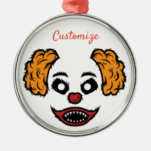 Ornement En Métal Clown effrayant Thunder_Cove
