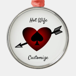 Ornement En Métal Coeur mignon Black Spade Thunder_Cove