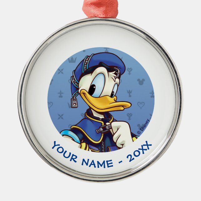 Ornement En Métal Coeurs royaux | Magicien royal Donald Duck (Devant)