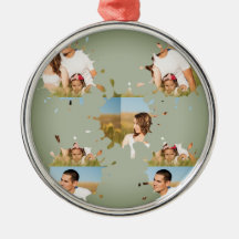 Collage photo en cercle personnalisé simple et élé