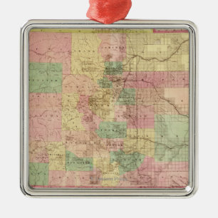 Ornement En Métal ColoradoPanoramic MapColorado