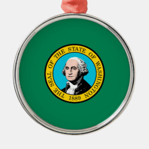 Ornement En Métal Conception du drapeau de l'État de Washington