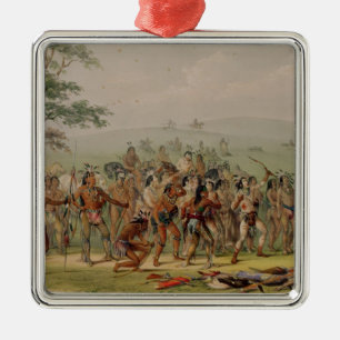 Ornement En Métal Concours de tir à l'arc de Mandan, c.1832