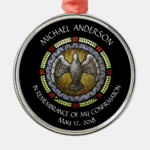 Ornement En Métal Confirmation en verre de l'Esprit Saint RCIA