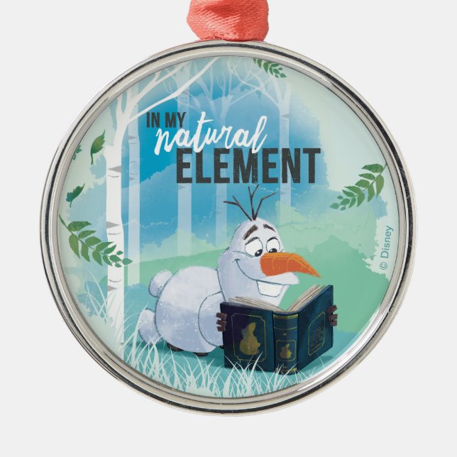 Ornement En Métal Congelé 2 : Olaf | Dans Mon Élément Naturel (Devant)
