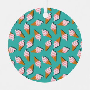 Ornement En Métal Congés gaufres crème glacée et motif de yaourt con