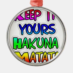 Ornement En Métal CONSERVEZ-LE VOS Cadeaux Hakuna Matata