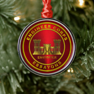 ORNEMENT EN MÉTAL CORPS D'INGÉNIEUR