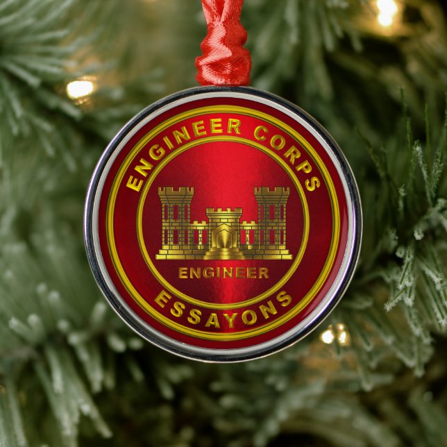 ORNEMENT EN MÉTAL CORPS D'INGÉNIEUR (Arbre)