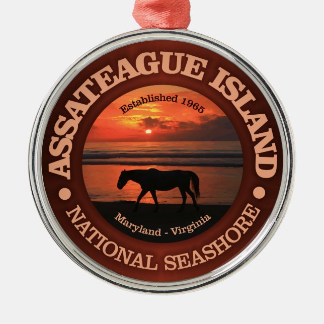 Ornement En Métal Côte nationale de l'île Assateague (Devant)