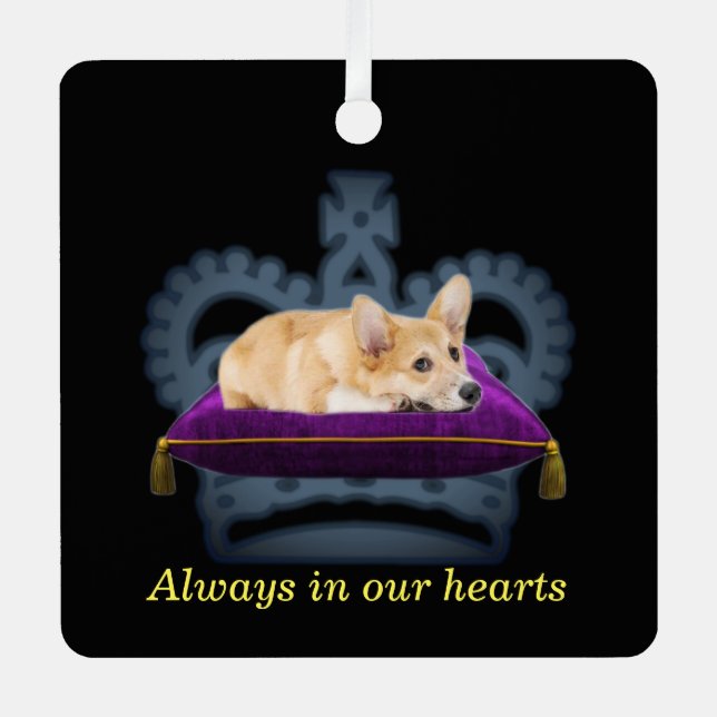 Ornement En Métal Couronne de coussin Queen personnalisable (Recto)