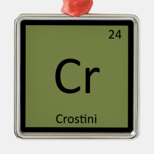 Ornement En Métal Cr - Chimie de l'entrée Crostini Tableau périodiqu