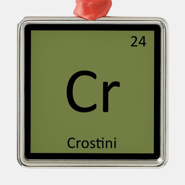 Ornement En Métal Cr - Chimie de l'entrée Crostini Tableau périodiqu (Devant)