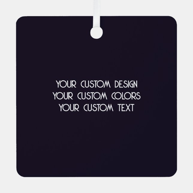Ornement En Métal Créez votre propre Black personnalisé (Recto)