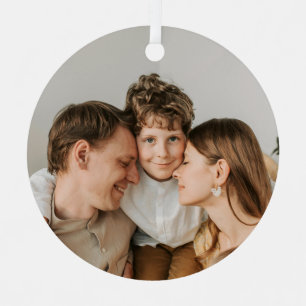 Ornement En Métal Créez votre propre photo personnalisée DIY