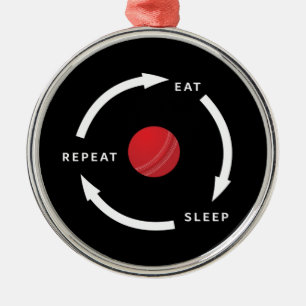 Ornement En Métal Cricket Manger Dormir Répéter Citation de fan de s