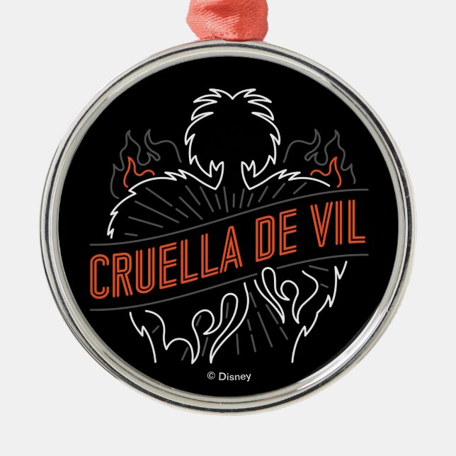 Ornement En Métal Cruella De Vil | Neon (Devant)