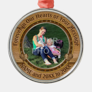 Ornement En Métal Custom Memorial Christmas Ornaments with Picture