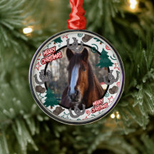Custom Personalized Horse Photo Christmas