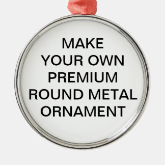Ornement En Métal Custom Premium 2" Round Christmas Tree Ornament