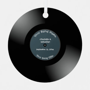 Ornement En Métal Custom Record Metal