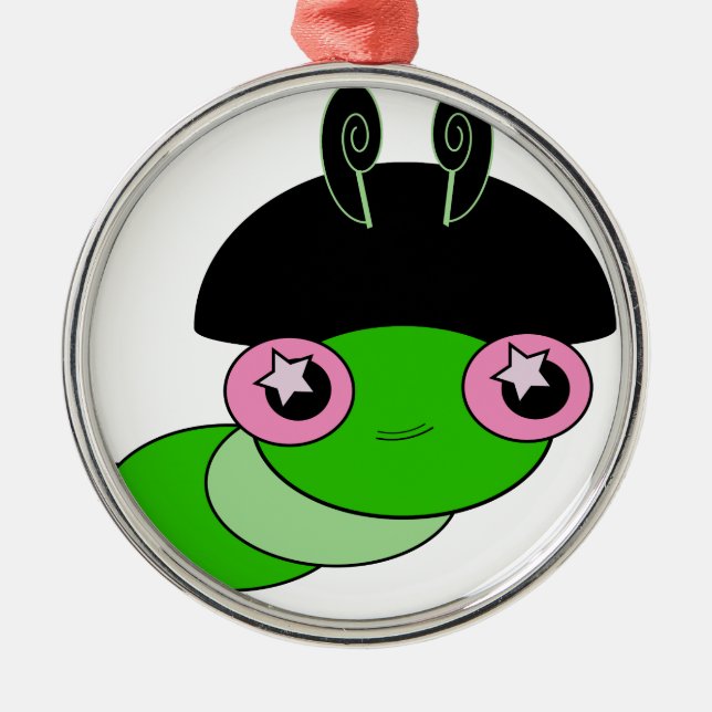 Ornement En Métal Cute Caterpillar (Devant)