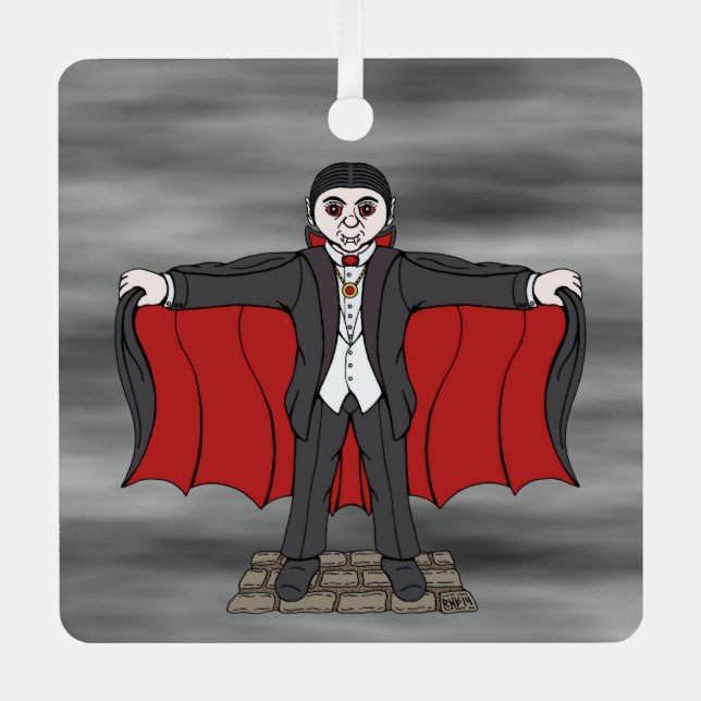 Ornement En Métal Cute Vampire/Dracula (Recto)