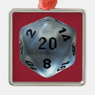 ORNEMENT EN MÉTAL D20