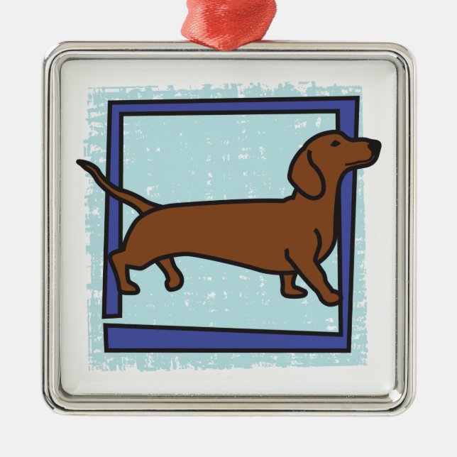 Ornement En Métal Dachshund (Devant)