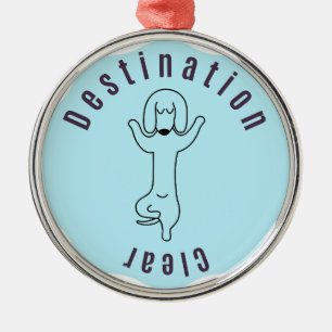 Ornement En Métal Dachshund Destination Clear