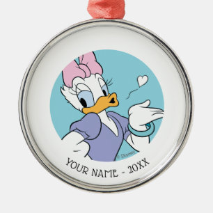 Ornement En Métal Daisy Duck envoie un baiser
